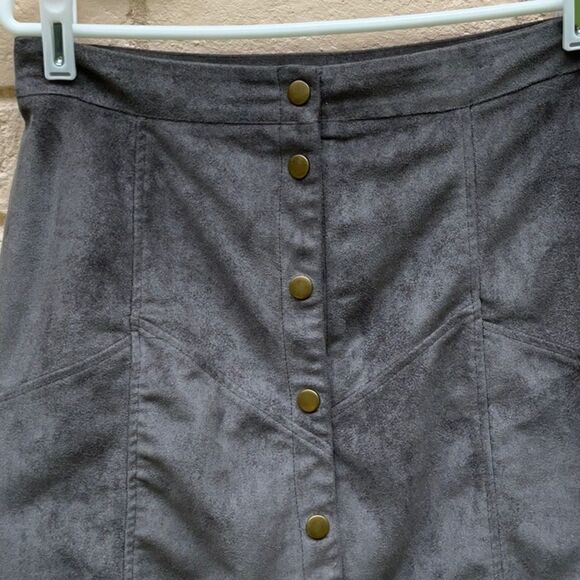 Take 50% OFF- Giddy Up Glamor Gray Mini Skirt, Size-M - Picture 2 of 6